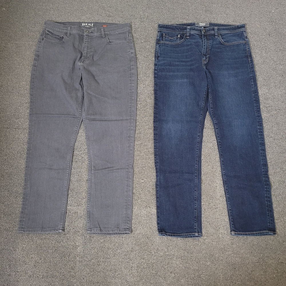 Revtown Red Ale Size 36x32 Jeans Bundle Athletic Fit Blue Grey Stretch Lot of 2